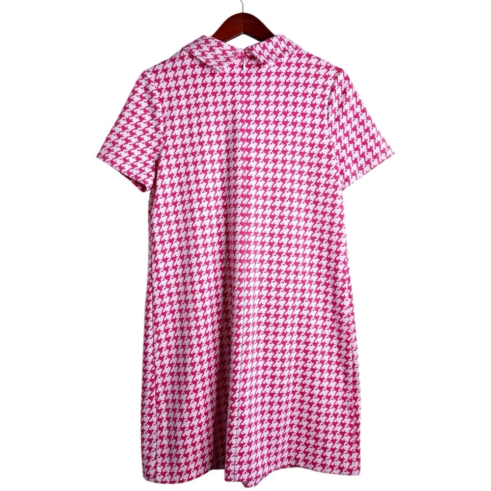 TYLER BOE Kristen Knit Dress Size Small in Pink Houndstooth Print - Picture 7 of 12
